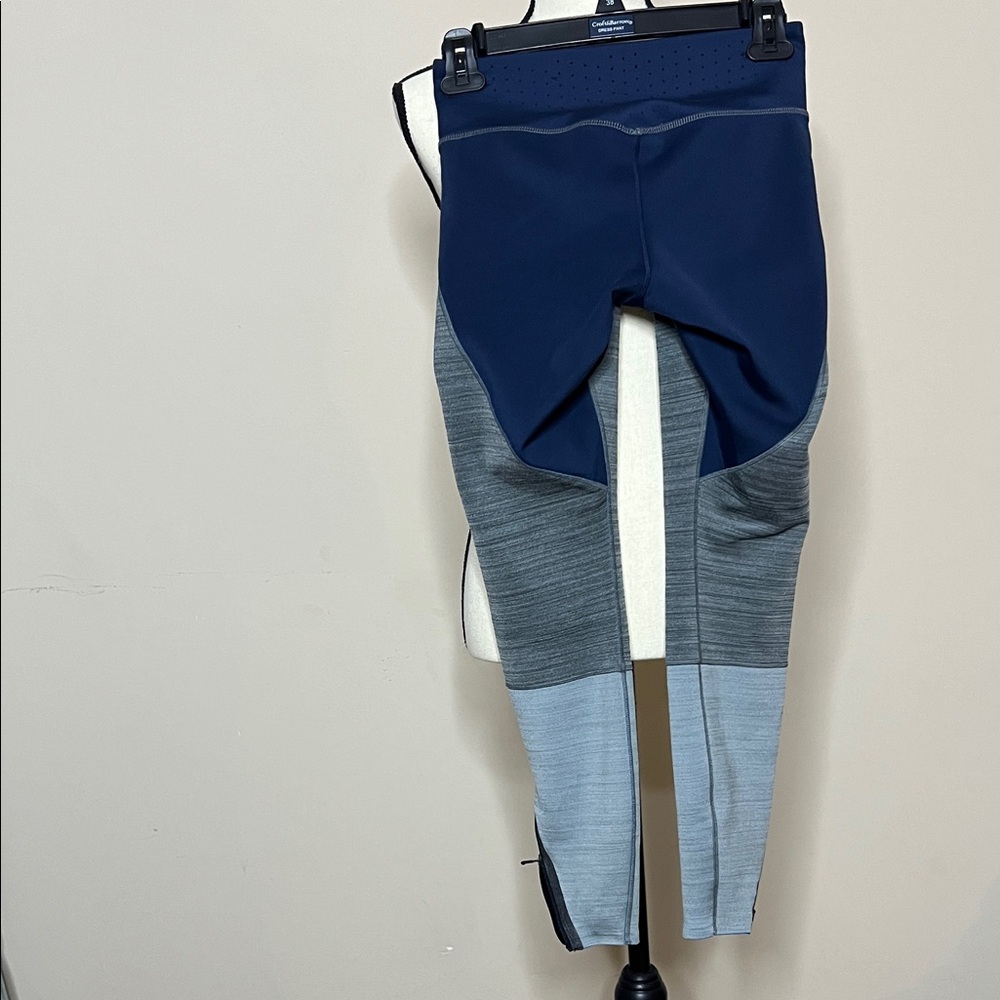 Nike Women's Dri Fit Gray and Blue Training Tights - Picture 13 of 17